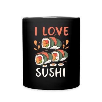 Sushi Passion - Amour, Vie, Sushi - Mug uni - noir - Devant