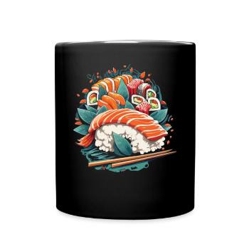 Sushi Passion: Sushi japonais authentique - Mug uni - noir - Devant