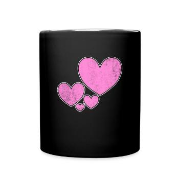 Hearts in Love Hearts - Full Colour Mug - black - Front