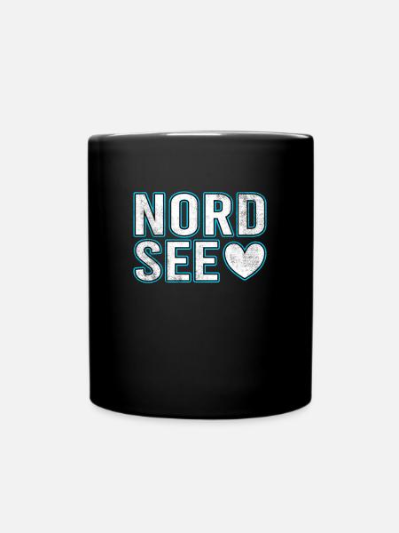 Nordsee - Tasse einfarbig - Schwarz