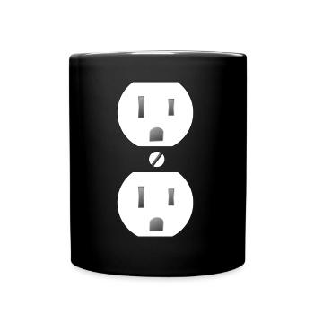 Prise électrique Costume d’Halloween - Mug uni - noir - Devant