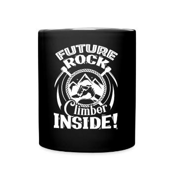 Rock Climbing Future Rock Climber Inside - Full Colour Mug - black - Front