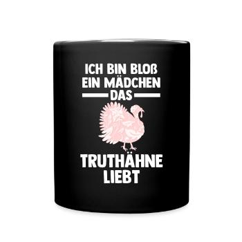 Truthuhn Truthahn - Tasse einfarbig - Schwarz - Vorne