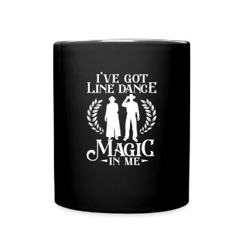 Linedance Country Line Dancer Linedancing Geschenk - Tasse einfarbig - Schwarz - Vorne
