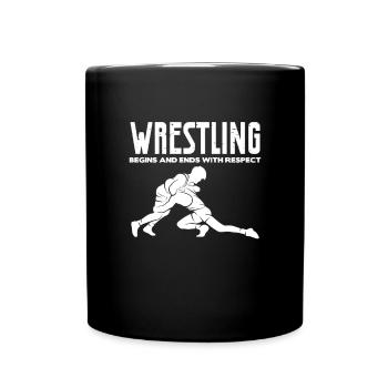 Wrestling Wrestler Fight Wrestling Ringer Gift - Full Colour Mug - black - Front