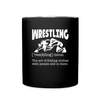 Wrestling Wrestler Fight Wrestling Ringer Gift - Full Colour Mug - black - Front