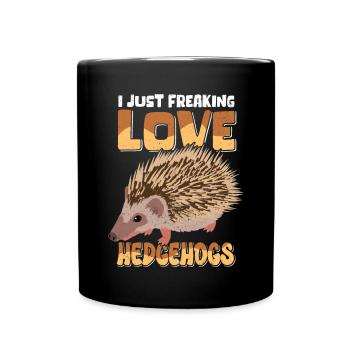 Hérisson, amoureux du hérisson, cadeau de hérisson drôle - Mug uni - noir - Devant