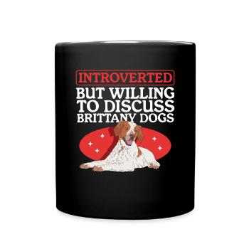 Brittany Hund Epagneul Breton Geschenk - Tasse einfarbig - Schwarz - Vorne