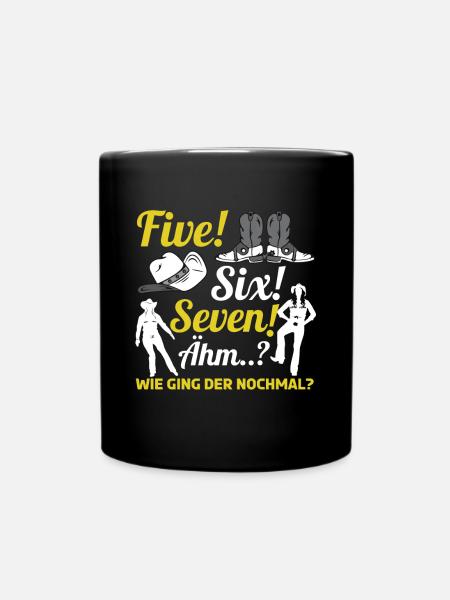 Line Dance Countrymusik Cowboystiefel - Tasse einfarbig - Schwarz