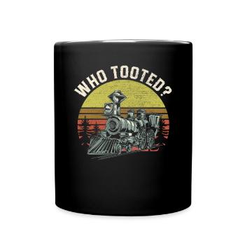 Wer hat getutet - Tasse einfarbig - Schwarz - Vorne