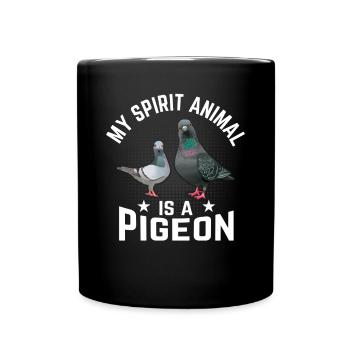 Mon âme animal est une colombe - Mug uni - noir - Devant
