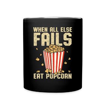 Quand tout le reste échoue Eat Popcorn Funny Theater Cine - Mug uni - noir - Devant