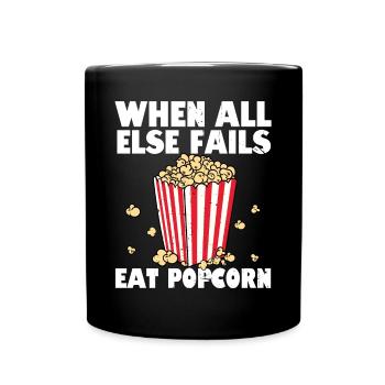 Théâtre Cinéma Snack Drôle Quand tout le reste échoue Manger - Mug uni - noir - Devant