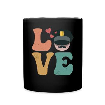 Agent correctionnel Application de la loi LOVE - Mug uni - noir - Devant