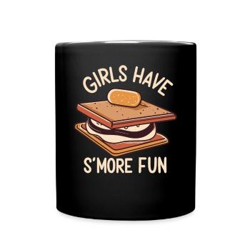 Aventure feu de camp pour femmes - SMORES et plus - Mug uni - noir - Devant
