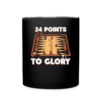 Backgammon Spieler Strategie Brettspiel Würfelspiel - Tasse einfarbig - Schwarz - Vorne