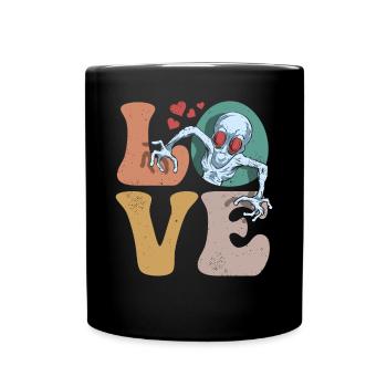 Dover Dämon Kryptide Kryptozoologie LIEBE - Tasse einfarbig - Schwarz - Vorne