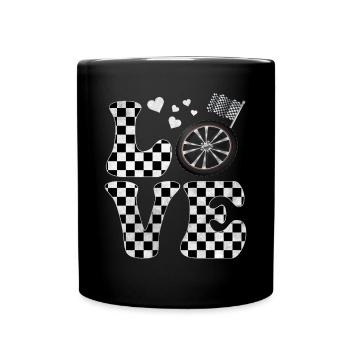Drag Racing Drag Race LOVE - Tasse einfarbig - Schwarz - Vorne