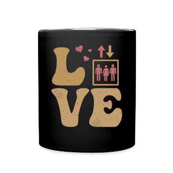 Mécanicien d’ascenseur LOVE - Mug uni - noir - Devant