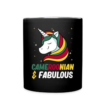 Kamerun Flagge Kamerun - Tasse einfarbig - Schwarz - Vorne