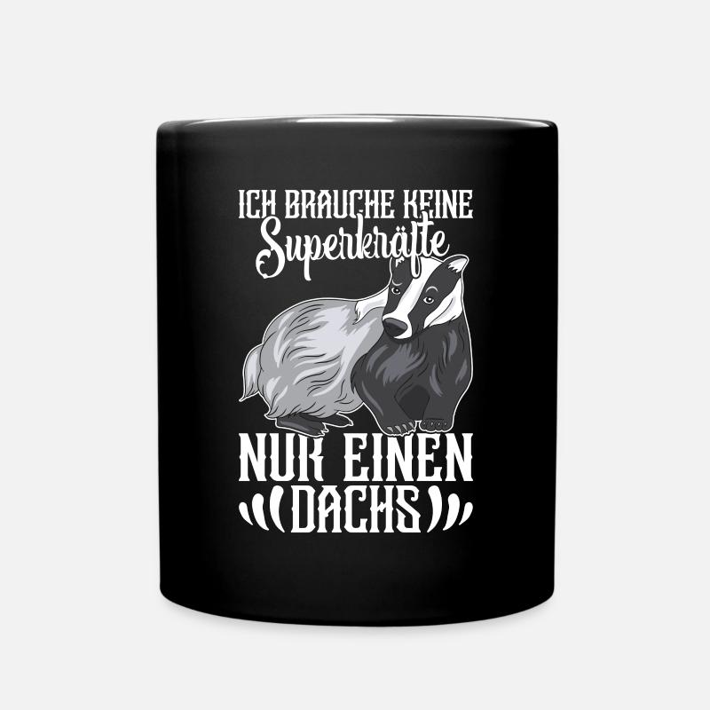 Dachsliebhaber Dachs Honigdachs Dachsbesitzer - Tasse einfarbig - Schwarz