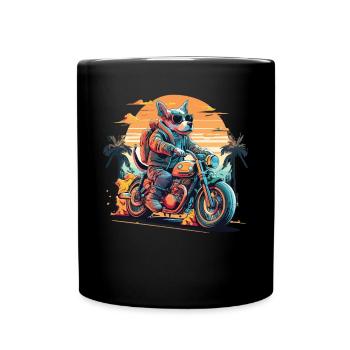 Ride Together - Motocyclisme avec l’amour des chiens - Mug uni - noir - Devant