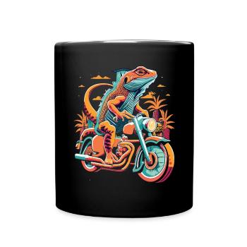 Casual Lizard Ride - Focus sur les motards expérimentés - Mug uni - noir - Devant