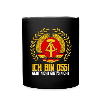 Ich bin Ossi - Tasse einfarbig - Schwarz - Vorne