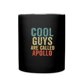 Les gars cool s’appellent apollo - Mug uni - noir - Devant