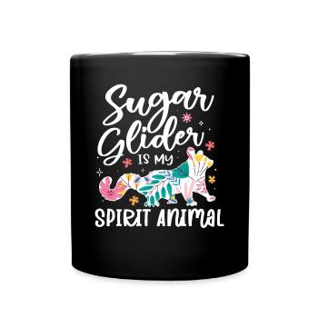 Sugar Glider Flying Squirrel - Full Colour Mug - black - Front