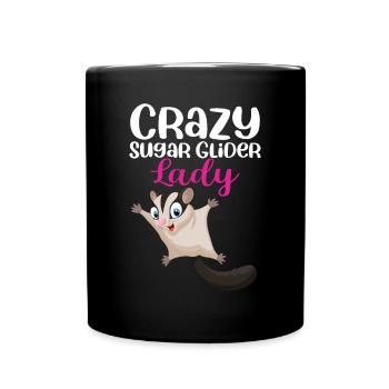 Sugar Glider Flying Squirrel - Full Colour Mug - black - Front