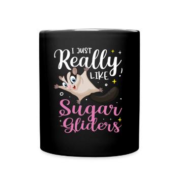 Sugar Glider Flying Squirrel - Full Colour Mug - black - Front