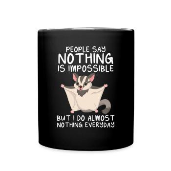 Sugar Glider Flying Squirrel - Full Colour Mug - black - Front