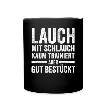 Bodybuilding Sport Fitness Lauch - Tasse einfarbig - Schwarz - Vorne