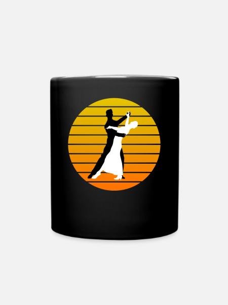 Weiß-Schwarz Tanzpaar Eleganz in Bewegung Geschenk - Tasse einfarbig - Schwarz
