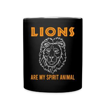 Lions: My Spirit Animal Gift - Full Colour Mug - black - Front