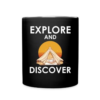 Explore and discover - Full Colour Mug - black - Front