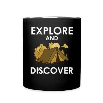 Explore and discover - Full Colour Mug - black - Front