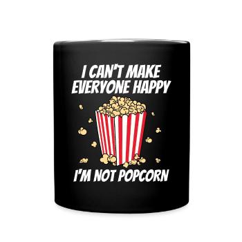 C’est drôle, je ne peux pas rendre tout le monde heureux pas Popcorn Cine - Mug uni - noir - Devant
