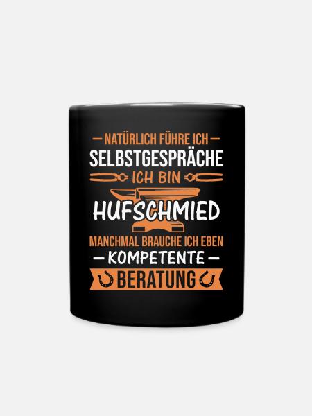 Hufschmied Hufeisen Beratung Schmied - Tasse einfarbig - Schwarz