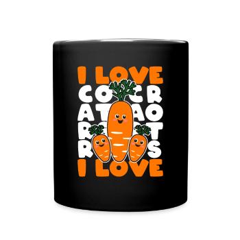 J’aime les carottes Carottes Carottes Cadeau de légumes - Mug uni - noir - Devant