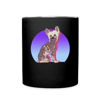 Chinesischer Schopfhund Chinese Cresteds Geschenk - Tasse einfarbig - Schwarz - Vorne