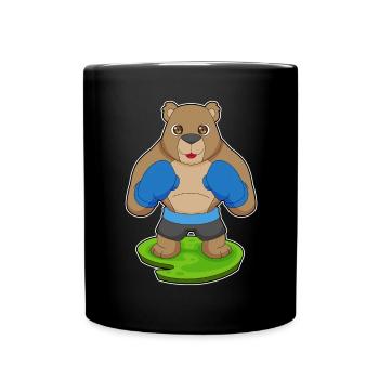 Bear Boxer Boxing Gloves Boxing - Full Colour Mug - black - Front