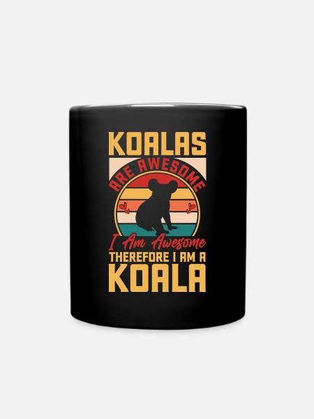 Koala - Tasse einfarbig - Schwarz