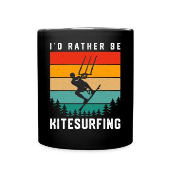 Kitesurf Kitesurfer Kiteboard Kitesurfen - Tasse einfarbig - Schwarz - Vorne
