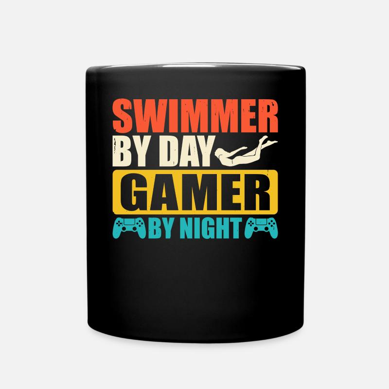 Schwimmen Schwimmer - Tasse einfarbig - Schwarz