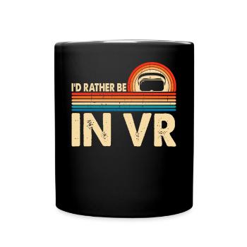 VR Virtuel Reality - Tasse einfarbig - Schwarz - Vorne