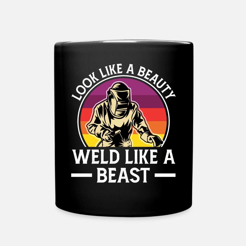 Schweißen Schweißer - Tasse einfarbig - Schwarz