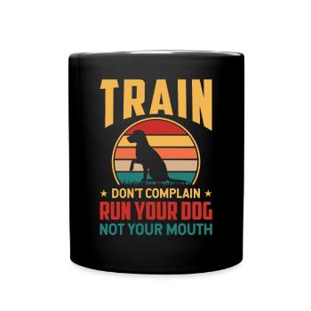 Chien d’école canine - Mug uni - noir - Devant