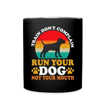 Hund Hundeerziehung - Tasse einfarbig - Schwarz - Vorne